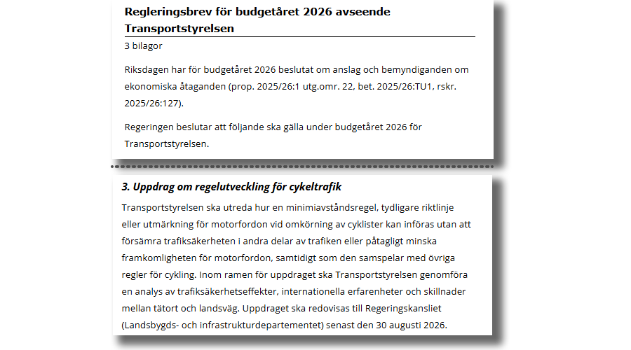 Regleringsbrev till Transportstyrelsen