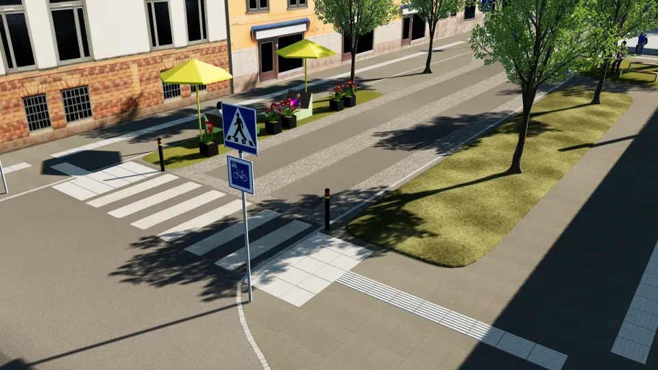 Simulerad gatumiljö.