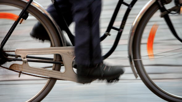 Cykel i fart.