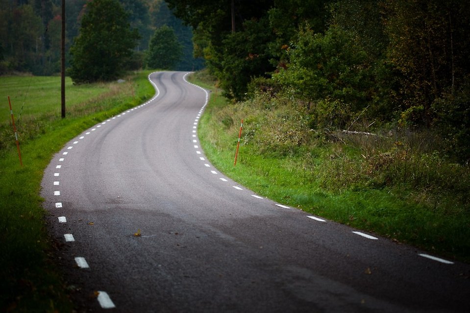 Narrow rural road.